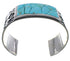 Sterling Silver Turquoise Southwest Well-Built Cuff Bracelet CX49275